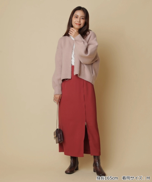ジップデザインペンシルスカート