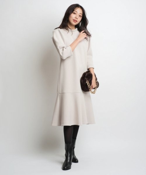 パール付ダンボールニットミニワンピース ジャスグリッティー Jusglitty Magaseek