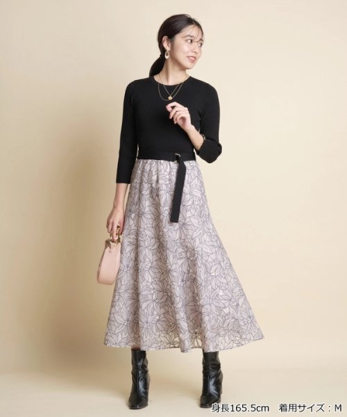 刺しゅうレースドッキングワンピース ジャスグリッティー Jusglitty Magaseek