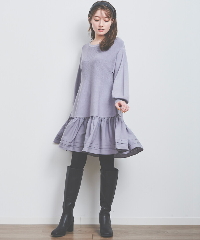 ａラインミニニットワンピース レッセ パッセ Laisse Passe Magaseek