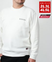 MARUKAWA(大きいサイズのマルカワ)/【GENUINE Dickies】ディッキーズ 大きいサイズ 2L 3L 4L 5L 裏起毛 バック ロゴ プリントスウェット トレーナー メンズ カジュアル/ホワイト