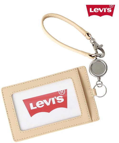 MARUKAWA(マルカワ)/【Levi's】リーバイス レザーパスケース カードケース 名刺 /通勤 通学 電車 バス 定期入れ 入学 新生活/ベージュ