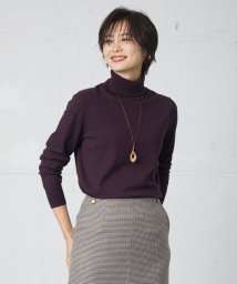 J.PRESS LADIES（LARGE SIZE）(J．プレス　レディス（大きいサイズ）)/【洗える】PRINCE タートルネック ニット/パープル系