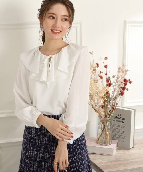 セール ラッフル衿ブラウス クチュールブローチ Couture Brooch Magaseek