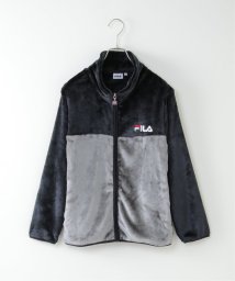 ikka kids(イッカ　キッズ)/FILA フィラ フリース切り替えジャケット（130〜160cm）/ブラック