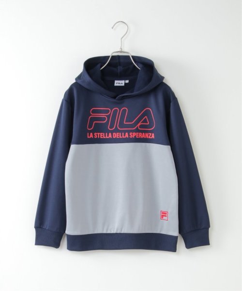 ikka kids(イッカ　キッズ)/FILA フィラ ストレッチフリースパーカー（130〜160cm）/ネイビー