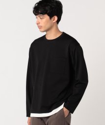 COMME CA ISM MENS(コムサイズム（メンズ）)/フェイクレイヤード Tシャツ/ブラック