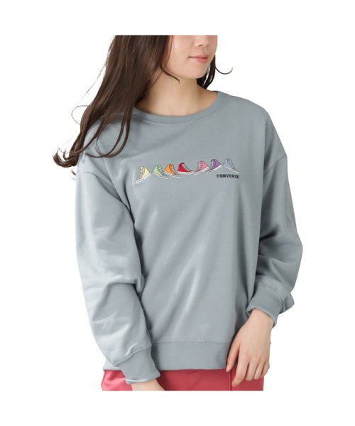 Converse コンバース シューズ刺繍スウェット 24 2866 マックハウス レディース Mac House Women Magaseek