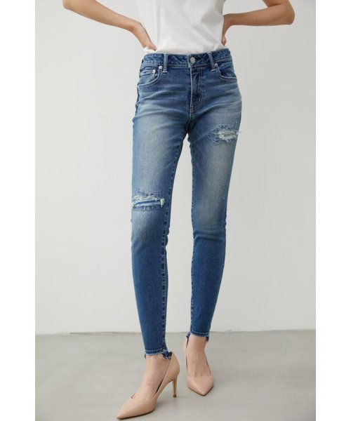 AZUL by moussy(アズールバイマウジー)/REPAIR DENIM SKINNY III/BLU