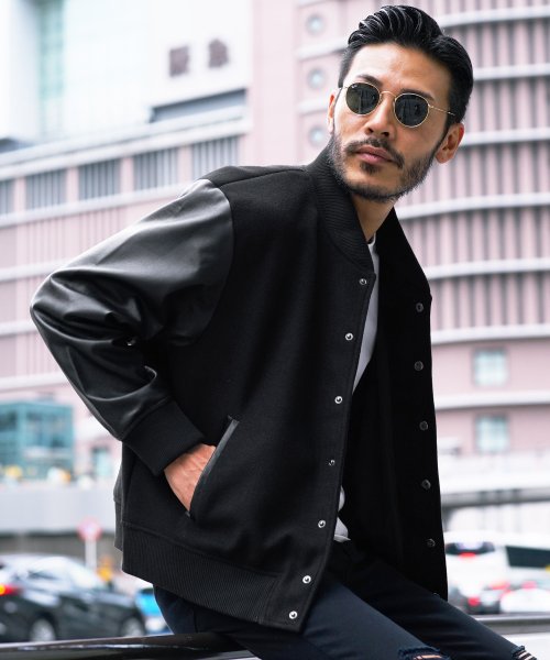 セール ジギーズショップ Jiggys Shop メルトンスタジャン スタジャン メンズ ジャケット スタジアムジャンパー ブルゾン アウター Magaseek