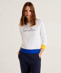 BENETTON (women)(ベネトン（レディース）)/コットンクロップドスウェットトレーナー/ホワイト系その他