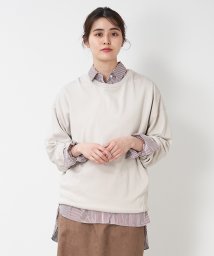 MICA&DEAL(マイカアンドディール)/side rib knit pullover/GREIGE