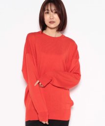 MICA&DEAL(マイカアンドディール)/side rib knit pullover/ORANGE
