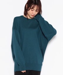 MICA&DEAL(マイカアンドディール)/side rib knit pullover/BLUE