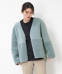 MICA&DEAL(マイカアンドディール)/short boa coat/L/BLUE