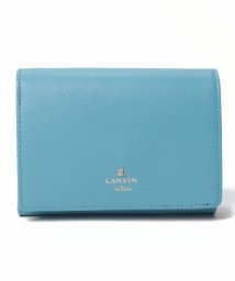 LANVIN en Bleu(BAG)(ランバンオンブルー（バッグ）)/リュクサンブールカラー 二つ折り被せ財布/ライトブルー