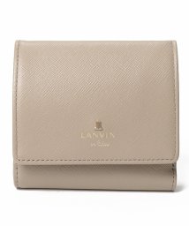 LANVIN en Bleu(BAG)(ランバンオンブルー（バッグ）)/リュクサンブールカラー 内BOX二つ折り財布/グレージュ