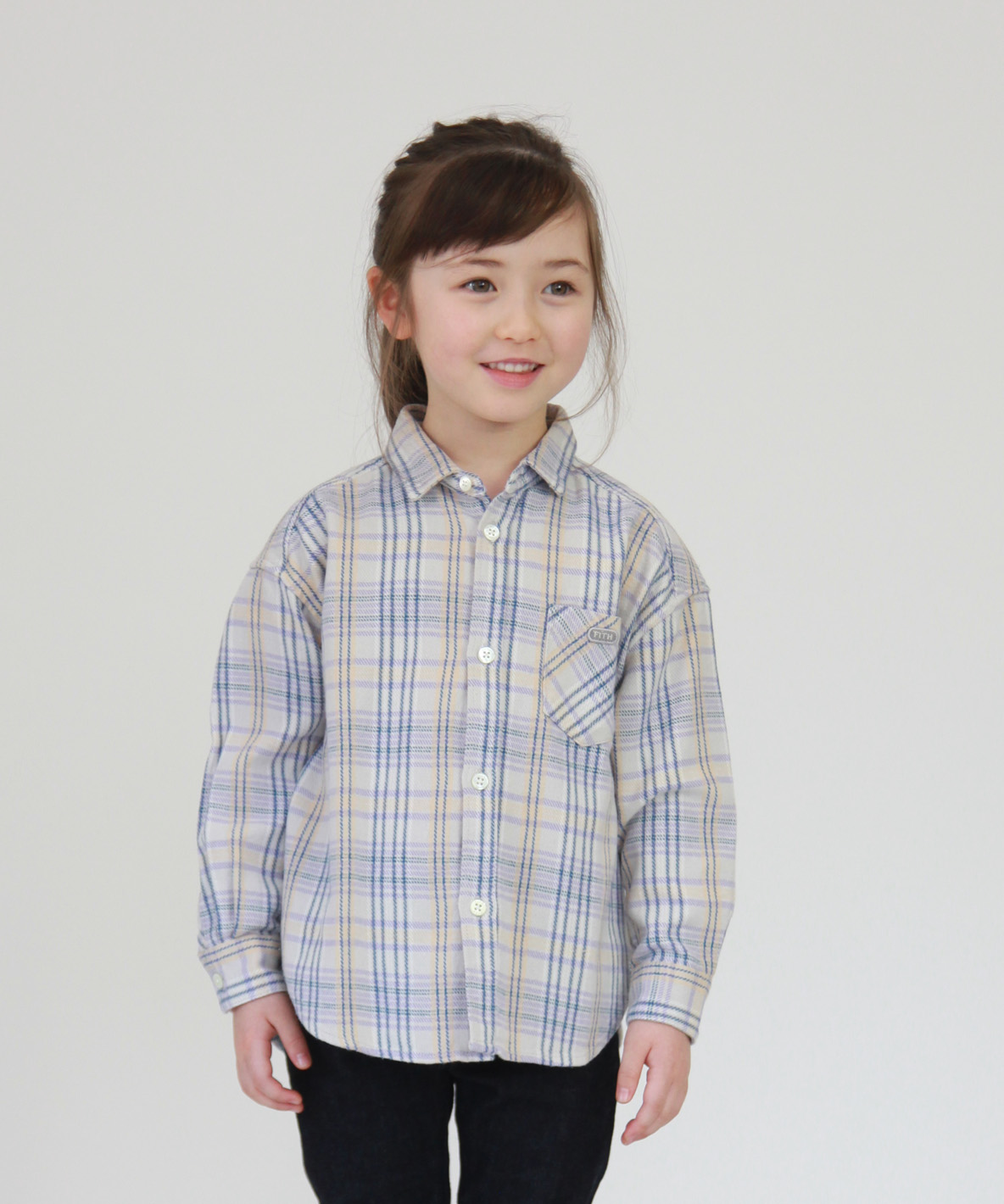 FITH フィス FITH ネルチェック 長袖 シャツ グレー 80cm FITH フィス FITH ネルチェック 長袖 シャツ グレー 80cm