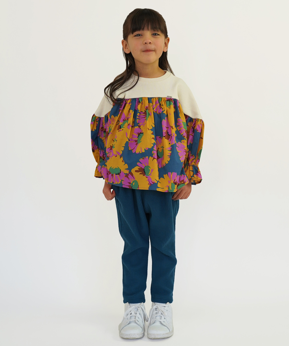 FITH フィス FITH ワイドウェルニットコール ロングパンツ ブルー 90cm FITH フィス FITH ワイドウェルニットコール ロングパンツ ブルー 90cm