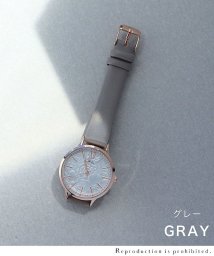 nattito(ナティート)/【メーカー直営店】腕時計 レディース かわいい リピア 花 花柄 フラワー エンボスデザイン GY045/グレー
