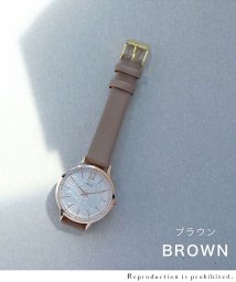 nattito(ナティート)/【メーカー直営店】腕時計 レディース かわいい リピア 花 花柄 フラワー エンボスデザイン GY045/ブラウン