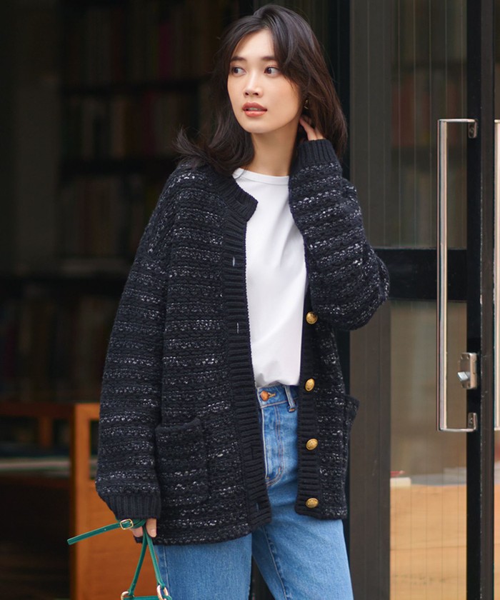 ツイードニット ジャケット(504945754)｜阪急百貨店公式通販サイト