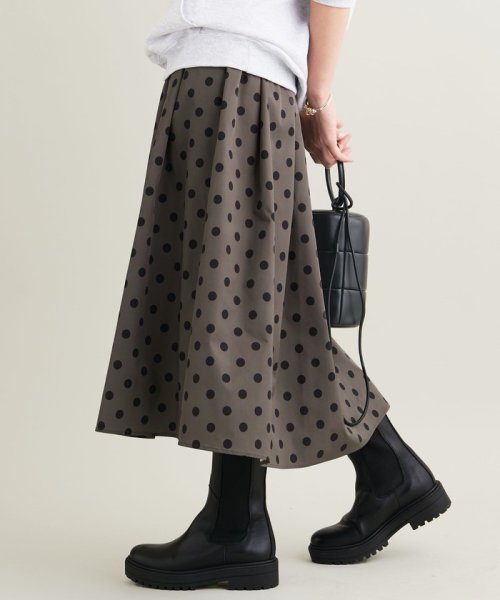 WEB限定】ドットフレアスカート －ウォッシャブル－(504946533  