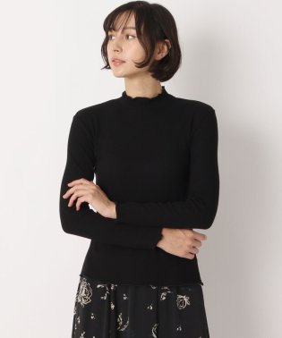  LAURA ASHLEY/【洗える】裏起毛メローエッジハイネックリブTシャツ/504946929