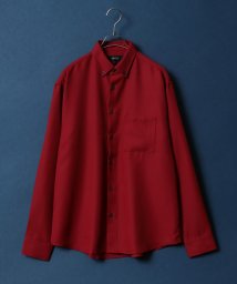 ANPAS(ANPAS)/【ANPAS】Oversize Twill Button Down Shirt/オーバーサイズ ツイル ボタンダウンシャツ 長袖 メンズ シャツ カジュアル/ワイン