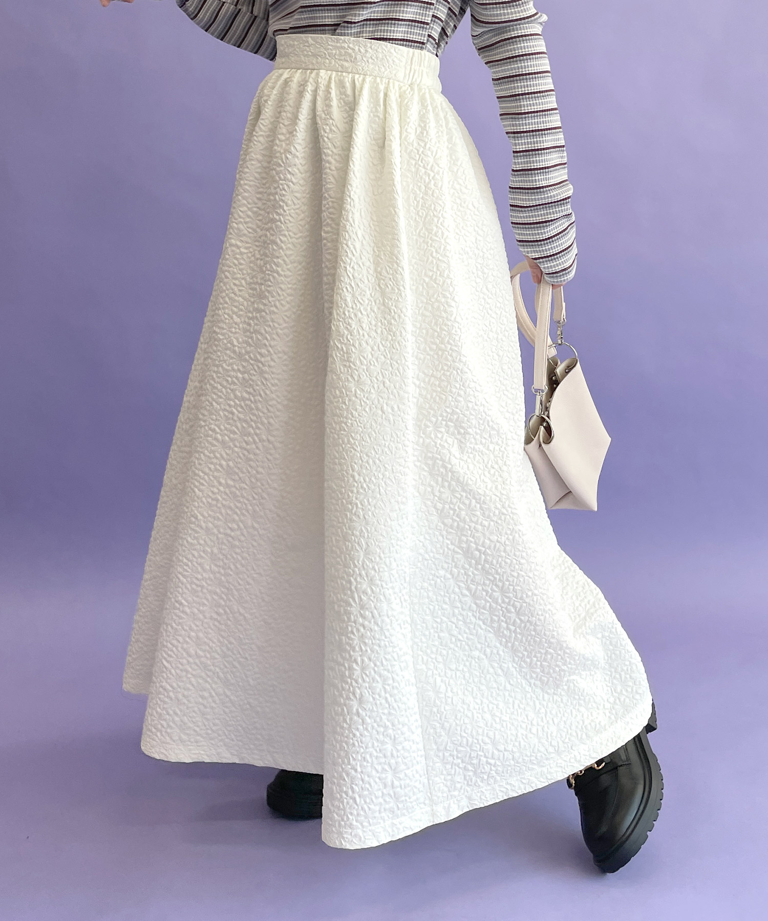 セール ポコポコ花柄ギャザースカート ダブルクローゼット W Closet Magaseek