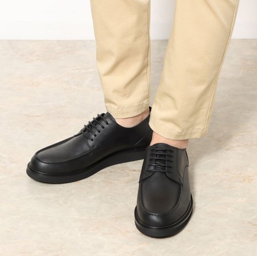 革靴 メンズ ストリート セットアップ ビッグシルエット 本革 EVAソール Uチップシューズ ☆10605 