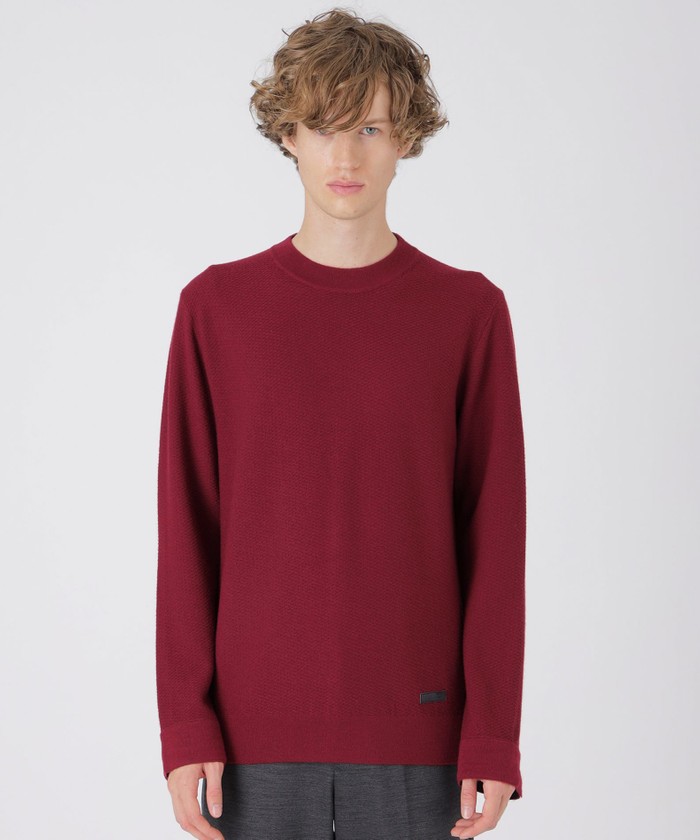 ○★新品未使用　MARK&LONA　クルーネックセーター　44　レッド オンフォータブルクルーネックニット(504949284)｜HANKYU MEN'S / 阪急