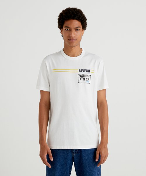 BENETTON (mens)(ベネトン（メンズ）)/プリント半袖Tシャツ・カットソー/ホワイト系その他