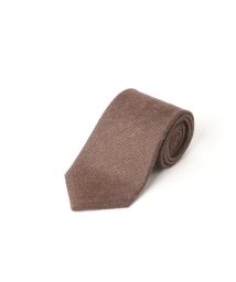 TAKA-Q(タカキュー)/日本製 シルク起毛 ソリッド レギュラータイ 8.0cm幅/ブラウン