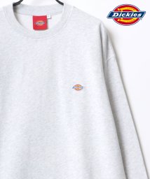 LAZAR(ラザル)/【Lazar】Dickies/ディッキーズ 別注 ビッグシルエット ミニロゴワッペン ワンポイント刺繍 スウェット トレーナー/メンズ レディース カジュアル /シロモク