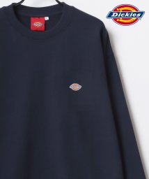 LAZAR(ラザル)/【Lazar】Dickies/ディッキーズ 別注 ビッグシルエット ミニロゴワッペン ワンポイント刺繍 スウェット トレーナー/メンズ レディース カジュアル /ネイビー