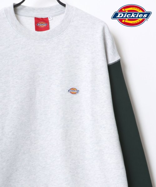 LAZAR(ラザル)/【Lazar】Dickies/ディッキーズ 別注 ビッグシルエット ミニロゴワッペン ワンポイント刺繍 スウェット トレーナー/メンズ レディース カジュアル /柄A