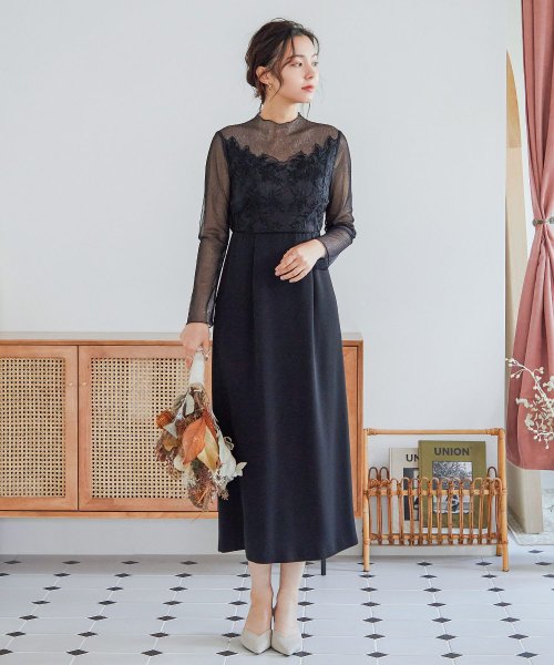 niana ニアナ 結婚式 ワンピース パーティードレス ビスチェ ラメ チュール シアー レース ロング丈 袖あり 長袖 タイト Iライン ハイネック ロング チュール レース ロング niana ニアナ パーティードレス 結婚式 長袖 ハイネック ビスチェ ワンピース ロング丈 シアー タイト ラメ Iライン 袖あり G1668659579(12870円)