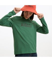 ＡＩＧＬＥ MEN(エーグル　メンズ)/ロングスリーブロゴプリントTシャツ/グリーン