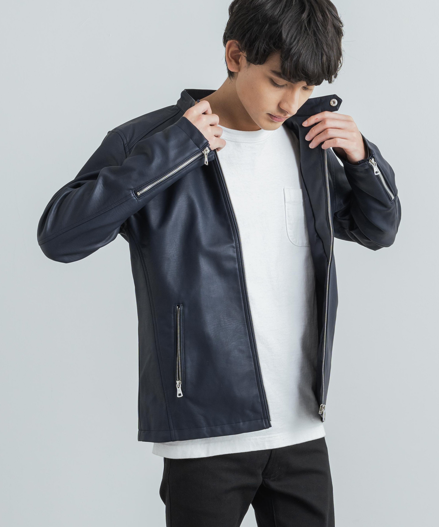 ボタニカルキャンドル バラ かすみ草 【5XLまで】First Manufacturing Rocky Jacket レザージャケット  ライディングジャケット