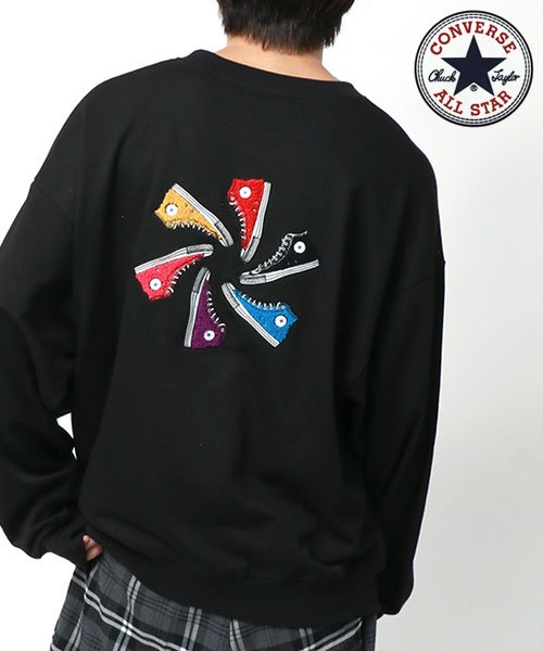 セール Converse コンバース バックロゴ 刺繍 トレーナー スウェット ユニセックス マルカワ Marukawa Magaseek