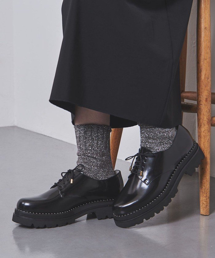 Beautyyouth United Arrows ウイングチップレースアップ マニッシュ シューズ 36 1 2サイズ ブラック レディース 在庫一掃