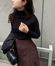 NICE CLAUP OUTLET/【万能ニット】タートルリブトップス/504944873