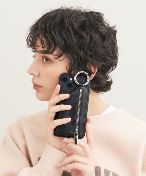 BEAUTY&YOUTH UNITED ARROWS(ビューティーアンドユース　ユナイテッドアローズ)/＜AJEW＞CADENAS ストラップ iPhone13 ケース/BLACK