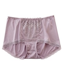 Lace Ladies(レースレディース)/ボクサータイプ ショーツ レディース 下着 単品 パンティー フラワーレース ジャストウエスト シンプル ナチュラル きれいめ ベーシック デイリー ストレッチ/パープル