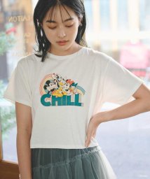 REDYAZEL(レディアゼル)/ディズニー/CHILLプリントTシャツ/オフホワイト