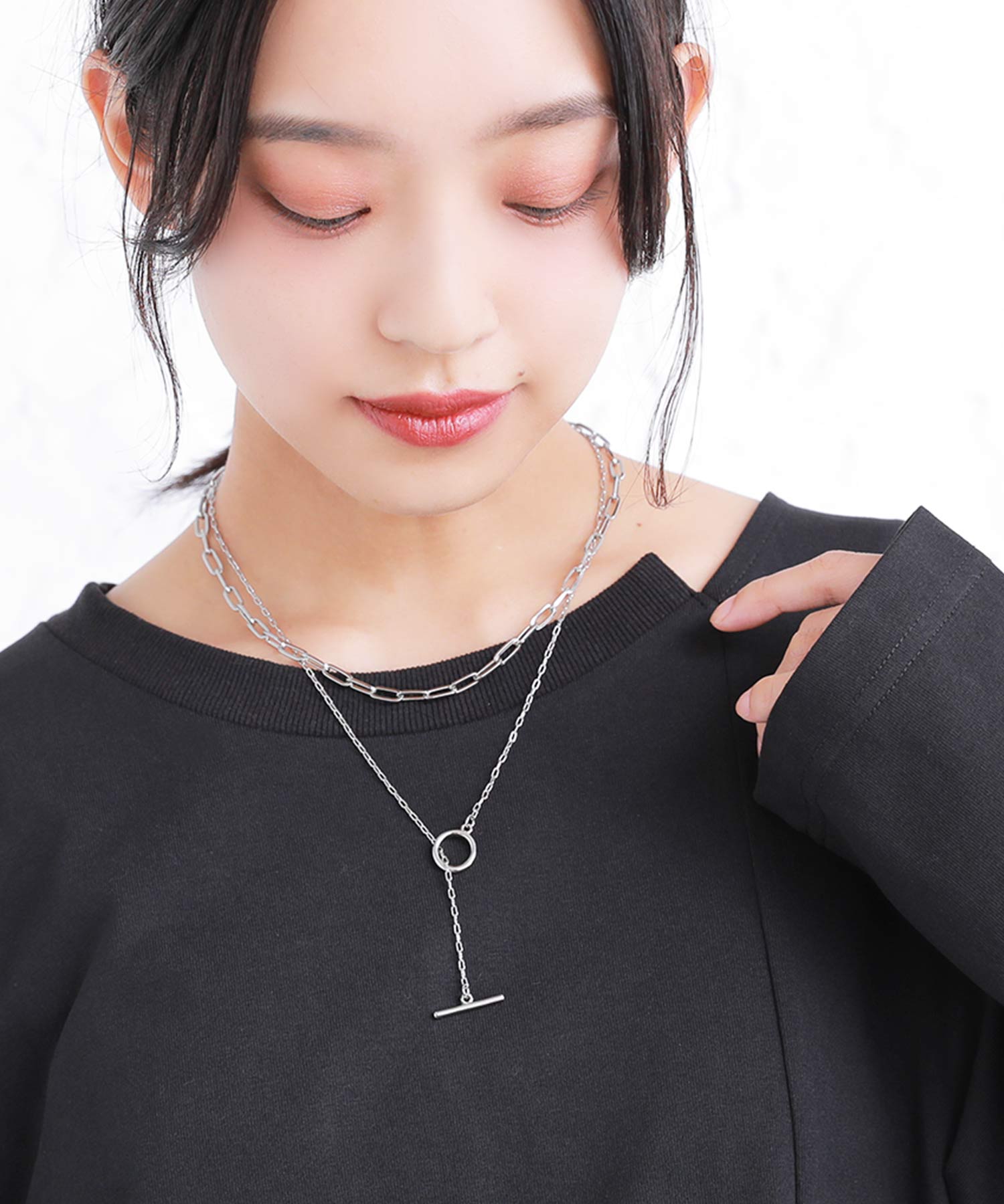 チェーンネックレス 一点物 スカルズ＆ノーティカルスター チェーン