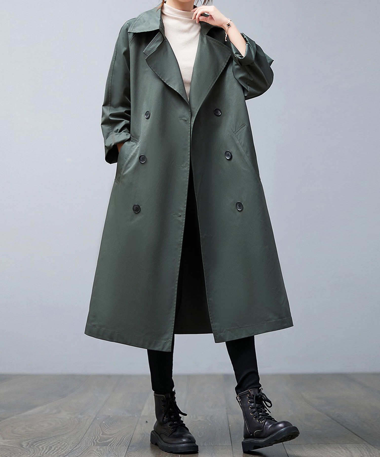 トレンチコート(グリーン・カーキ・緑色)のファッション通販 - MAGASEEK