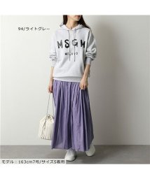 MSGM(MSGM)/【MSGM(エムエスジーエム)】3041MDM88 2000MDM515  オーバーサイズ パーカー スウェット トレーナー ロゴ ライト生地 レディース/ライトグレー