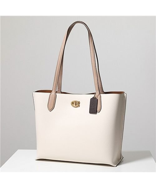 COACH(コーチ)/【COACH(コーチ)】トートバッグ WILLOW TOTE ウィロウ トート C0691 レディース レザー ビジネスバッグ Cメタル ロゴ 鞄 B4CAH//ベージュ